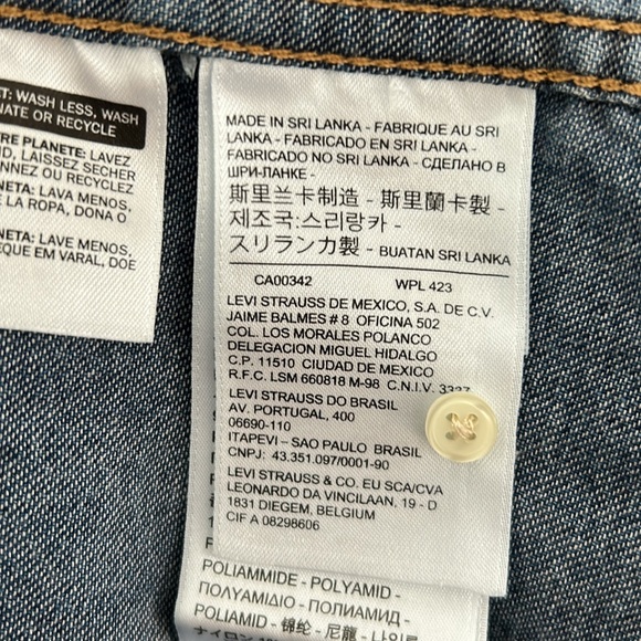 Levi's Dark Blue Denim Shirt with Colorful Patches - Picture 10 of 12